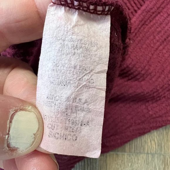 Betsey’s waffle knit front tie top SZ SM - Picture 5 of 6